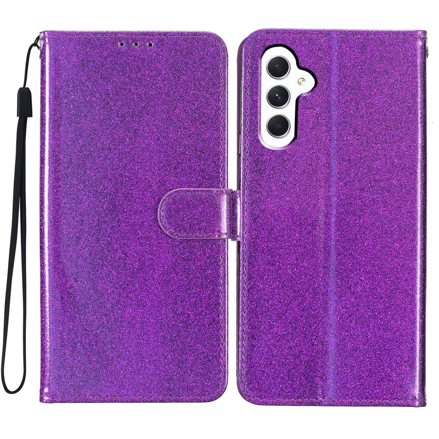 Pro Samsung Galaxy A05s 4G pouzdro Třpytivé PU kožené pouzdro na telefon se stojánkem na peněženku Pro Samsung Galaxy A05s 4G pouzdro Třpytivé PU kožené pouzdro na telefon se stojánkem na peněženku